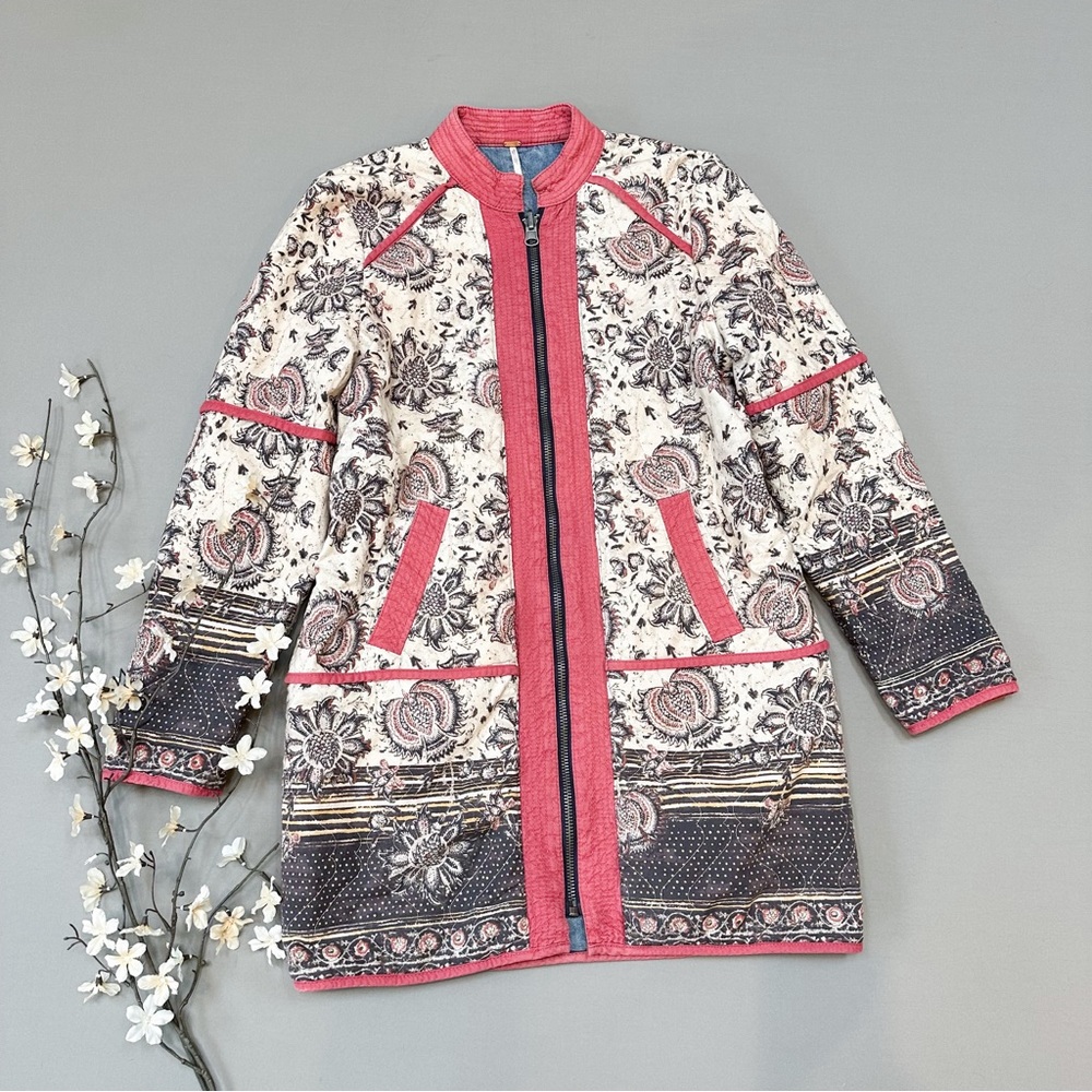 FREE PEOPLE Belario reversible paisley chambray jacket, S. - Picture 10 of 13